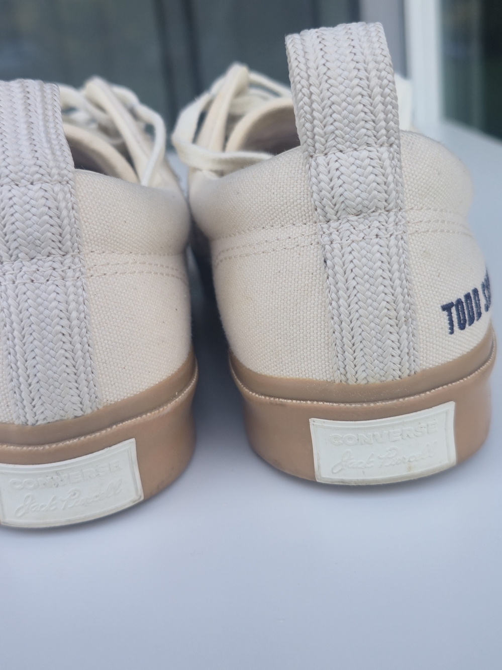 Todd Snyder x Converse Jack Purcell Men’s Size 8.5 Egret/Cream Gum Sole - Picture 3 of 8